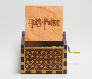 Personalized Harry Potter Hogwarts Acceptance Letter with Hogwarts School Ministry of Magic Wax Seal Stamp (Set of 10 Potter Fandom Collectibles) + Harry Potter Wooden Music Box with Hand Crank - Combo Deal