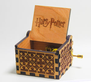 Personalized Harry Potter Hogwarts Acceptance Letter with Hogwarts School Ministry of Magic Wax Seal Stamp (Set of 10 Potter Fandom Collectibles) + Harry Potter Wooden Music Box with Hand Crank - Combo Deal