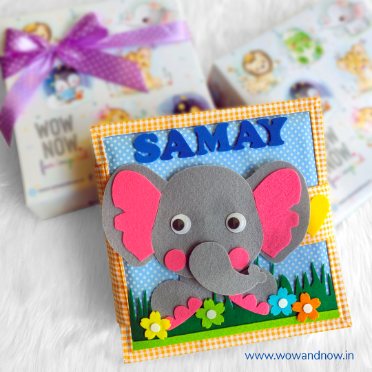 Personalized Sensory Baby & Toddler Busy Book - (Elephant)